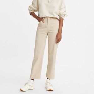 Levi's Size 31 Neutral Corduroy Ribcage Straight Ankle Jeans